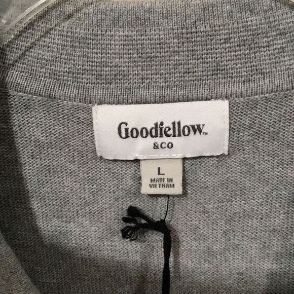 Men’s Shirt, Goodfellow & Co. Mens Sweater, size Large, Gray & Black, New with T - Picture 4 of 5
